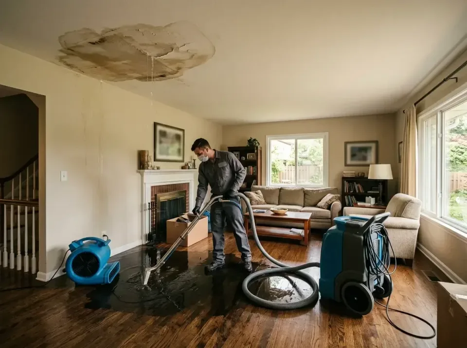 attic-pipe-burst-ceiling-drip-008 — frequently asked questions, Water Damage Restoration & Carpet Care in Christopher, IL